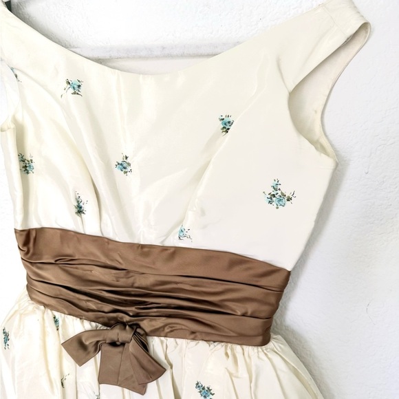 Vintage Sax Fifth Avenue 50s Floral Bow Prom Dress Evening Tulle - Picture 6 of 11
